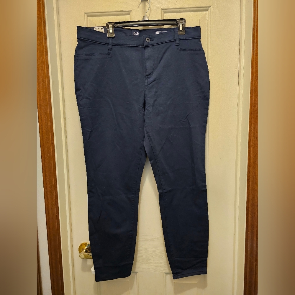 GAP Women's Navy Stretch Skinny Pants - 16